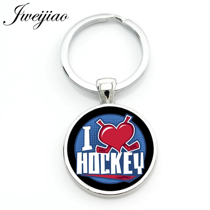 Брелок JWEIJIAO Keep Calm and Love Hocky повседневный спортивный брелок для ключей с хоккеем на