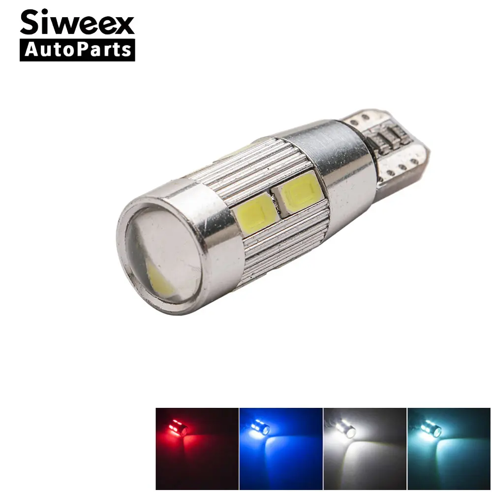 

1x W5W LED T10 10 SMD 5630 5730 Car lamps 168 194 Turn Signal License Plate Light Trunk Lamp Clearance Lights Reading lamp 12V