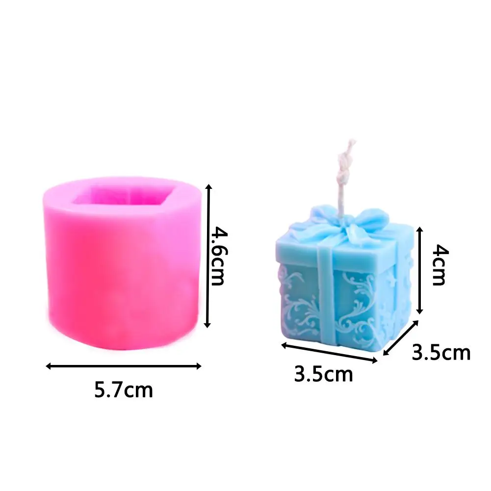 Рождественская Подарочная коробка свеча форма 3D силиконовая для DIY мыло Арома