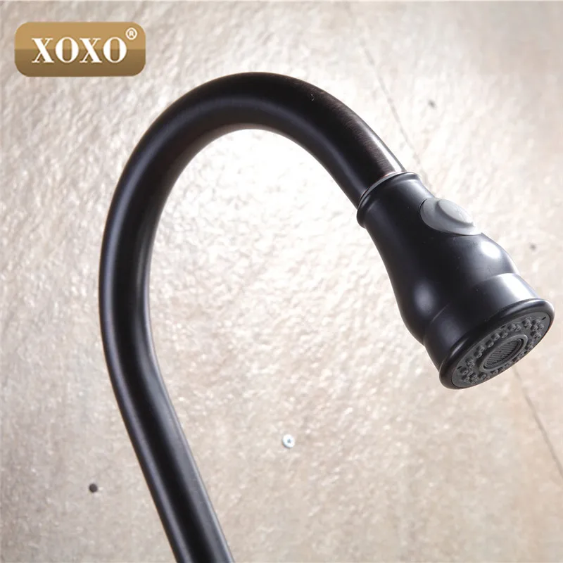 XOXOLuxury ORB смеситель для кухни из твердой меди вращающийся на 360 градусов сопло