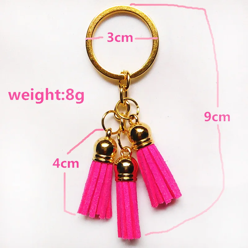Модные Design прямоугольной формы из сверхтонкого волокна 3 брелоки с кисточками