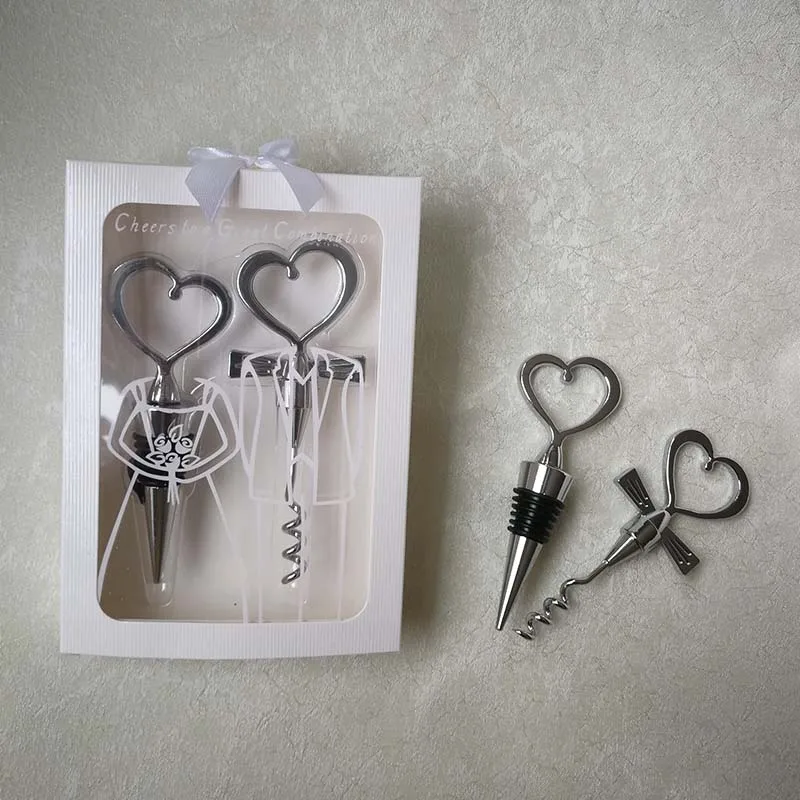 200 шт. = 100 компл./лот Приветствия к отличное Комбинации штопор для винной бутылки и фиксаторы уход за кожей лица маска комплекты свадебных сувениров
