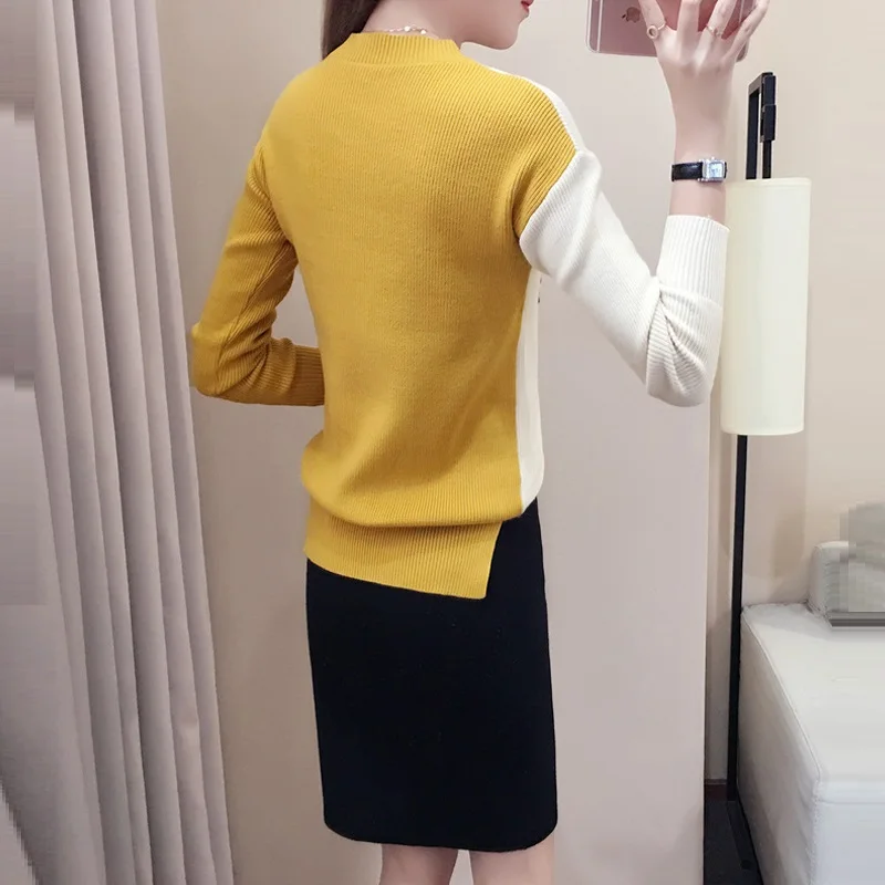 Женский трикотажный костюм осенний и зимний комплект из 2 предметов: свитер