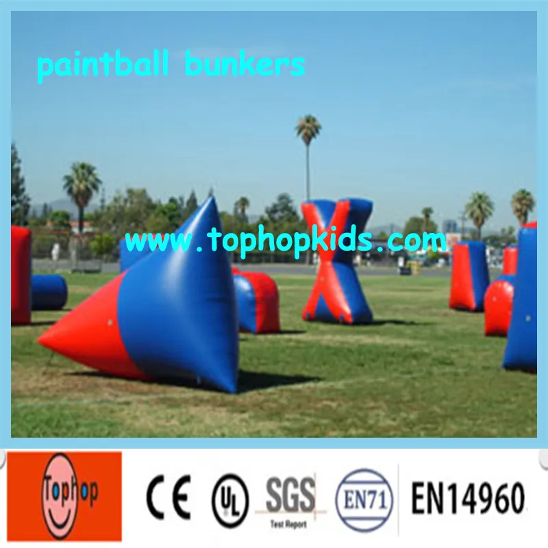 Синий и красный надувной бункер для пейнтбола детей взрослых|inflatable equipment|inflatables for