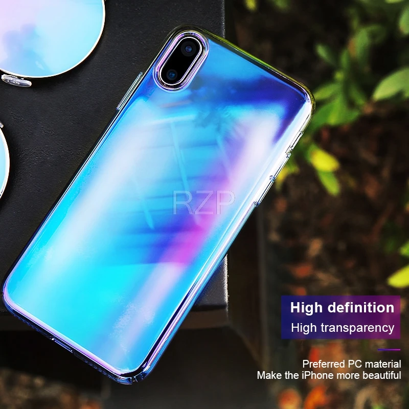 Жесткий чехол RZP из поликарбоната для Apple iPhone X XS XR Max 5 5s SE 6 6s 7 8 Plus бампер 10 Чехлы