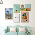 Скандинавский современный стиль пейзаж ручной работы для пар Красочный холст фотография стены декор для гостиной спальни