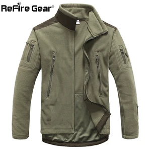 Зимняя Теплая Флисовая Куртка ReFire Gear в стиле милитари, Мужская Утепленная полярная верхняя одежда, армейская одежда, тактическая куртка с множеством карманов