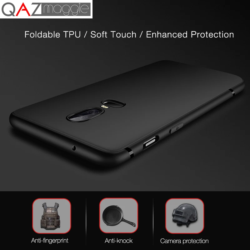 OnePlus 6T чехол 6 Ультратонкий мм 0 Анти-отпечатков пальцев матовый TPU для телефона One