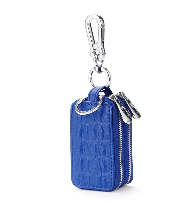Fengdong чехол для ключей от машины из натуральной кожи, органайзер, сумка для ключей, Женская Мини ключница, маленькая сумка на молнии, милый подарок