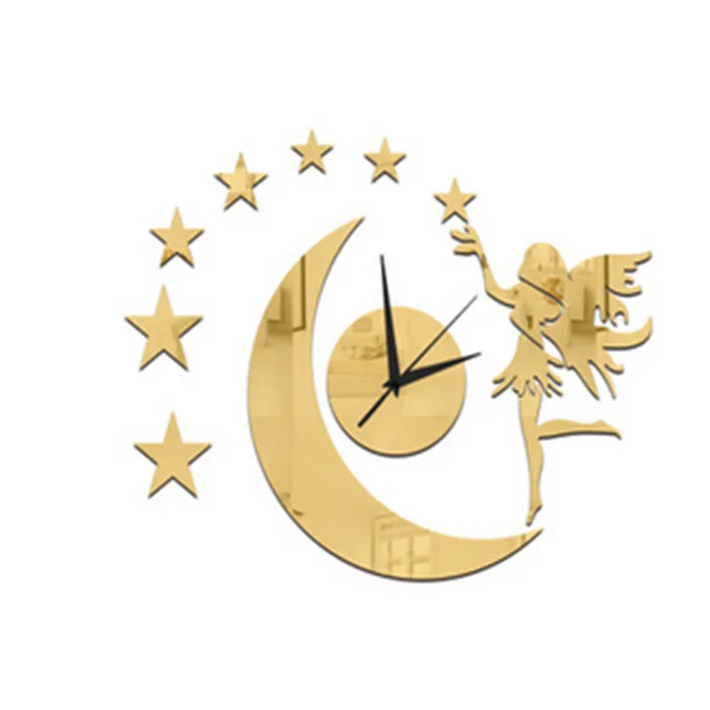 Светодиодные акриловые настенные часы модные зеркальные украшения сделай сам с