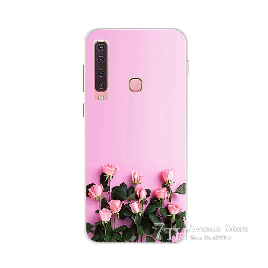 Цветочный чехол для samsung A9, чехол A 9 A920F, Мягкий Силиконовый ТПУ чехол для телефона, для samsung Galaxy A9 A920, SM-A920F чехол с кошкой - Цвет: Многоцветный