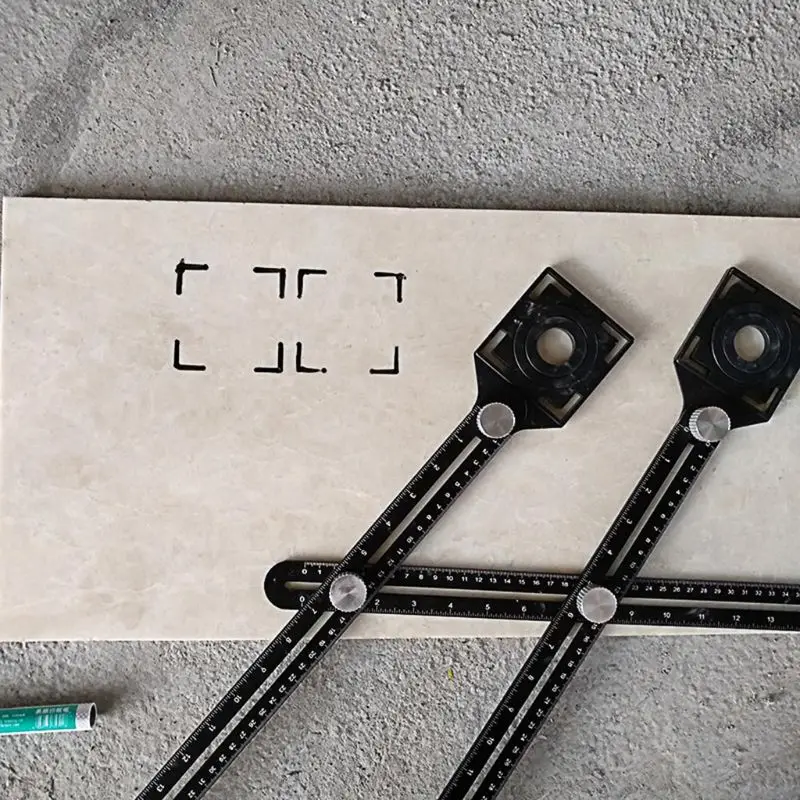 Многоугловая измерительная линейка из алюминиевого сплава поворачивающийся в