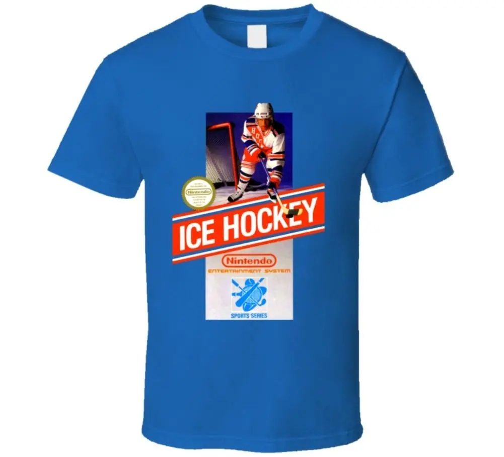 Icer Hockeyer коробка Nes видео игры Футболка Поп Хлопок Человек Tee o образным вырезом