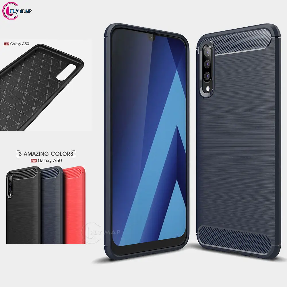 Силиконовый мягкий чехол для SAMSUNG Galaxy A50 A70 A10 A30 A40 Carbon Fibe телефона A 70 50 40 30 10 из ТПУ |