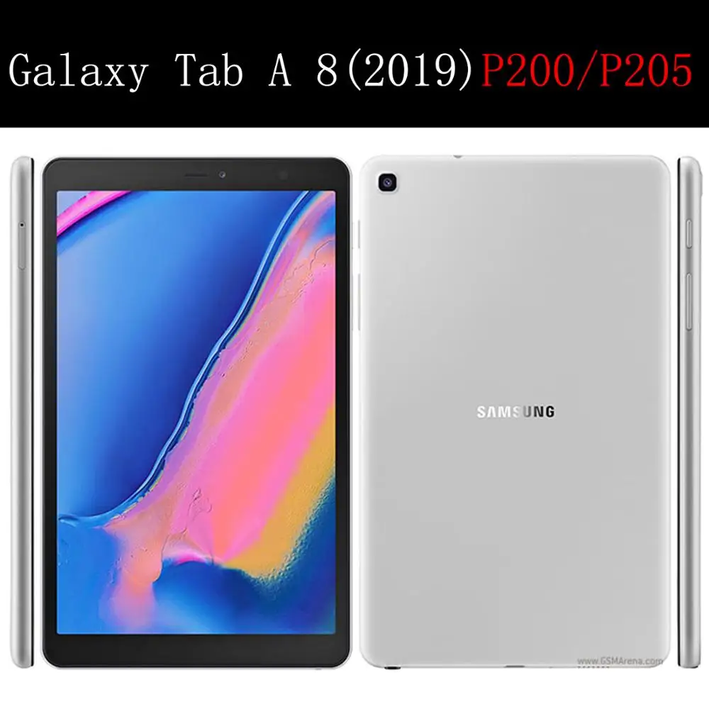 

QIJUN tablet flip case for Samsung Galaxy Tab A 8 2019 leather fundas protective Silicone soft Shell Stand cover for P200/P205