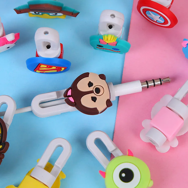 10 шт. мультяшный протектор для кабеля наушников наушники защита держатель шнура