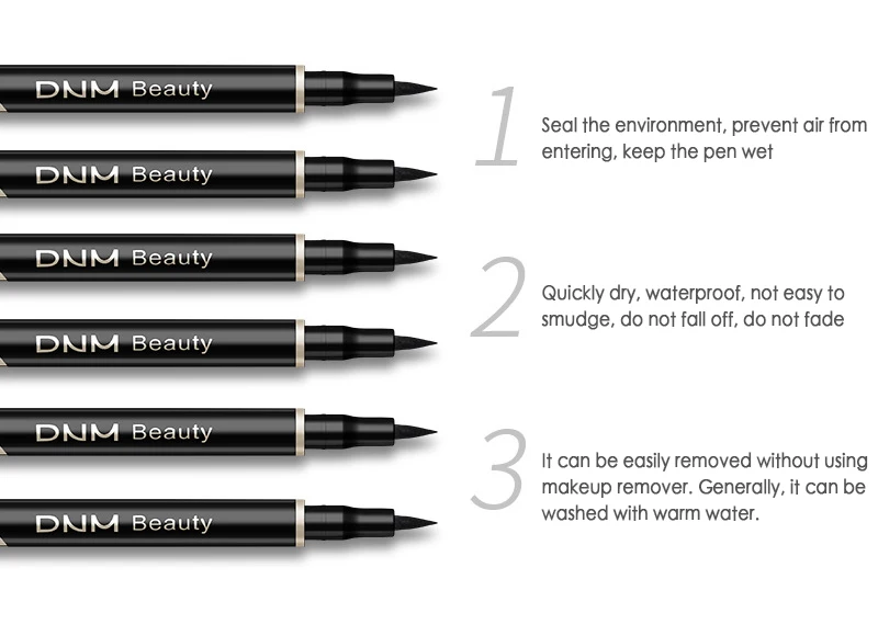 Liquid Black Eyeliner Pencil Precision Nylon Brush Head Waterproof Pen Lasting Highlight Smooth Not-blooming Eyes Makeup TSLM1