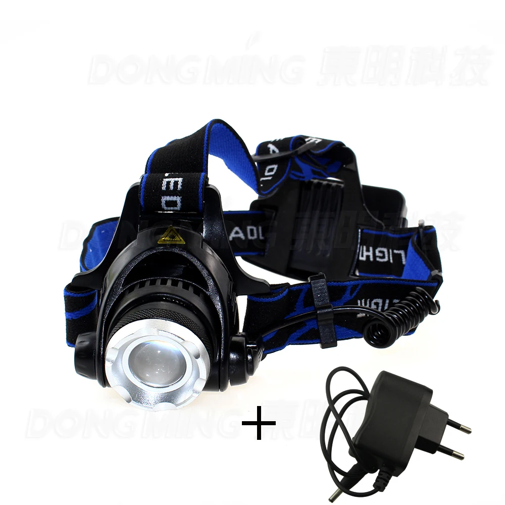 

CREE XML T6 2000 lumen LED Zoomable Headlamp Rechargeable 18650 Headlight frontale lamp head Flashlight with charger