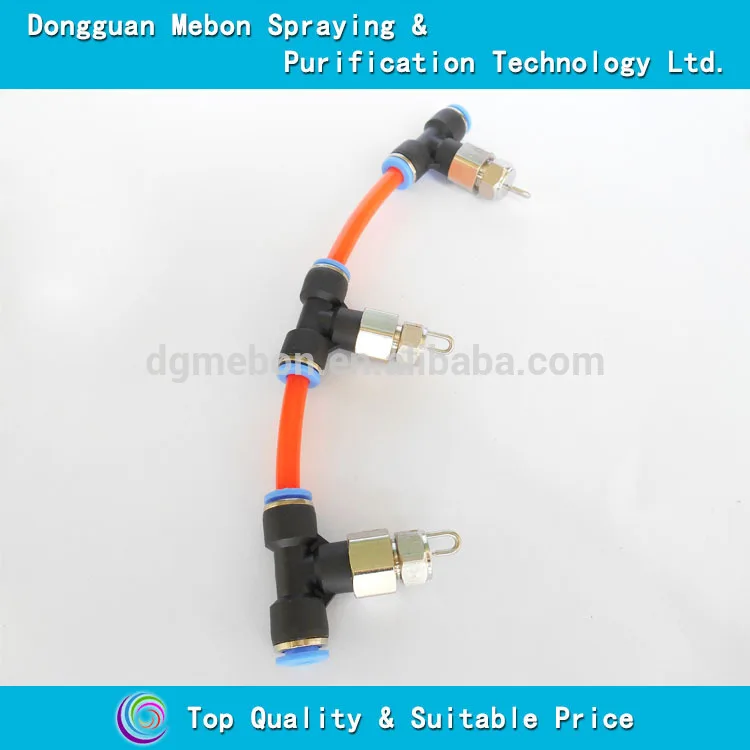 

Free shipment,1/8 impaction pin ruby fog nozzle with fitting,stainless steel impingement mist nozzle with fitting