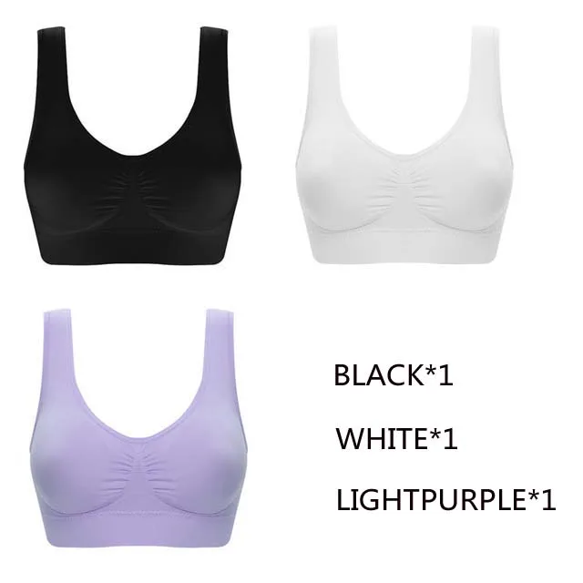 B4 Jerrinut 3 шт. сексуальные бюстгальтеры для женщин отжимать Bralette плюс размер бюстгальтер спортивный сон активный бесшовный бюстгальтер хлопок удобный 5XL 6XL BH - Цвет: B4