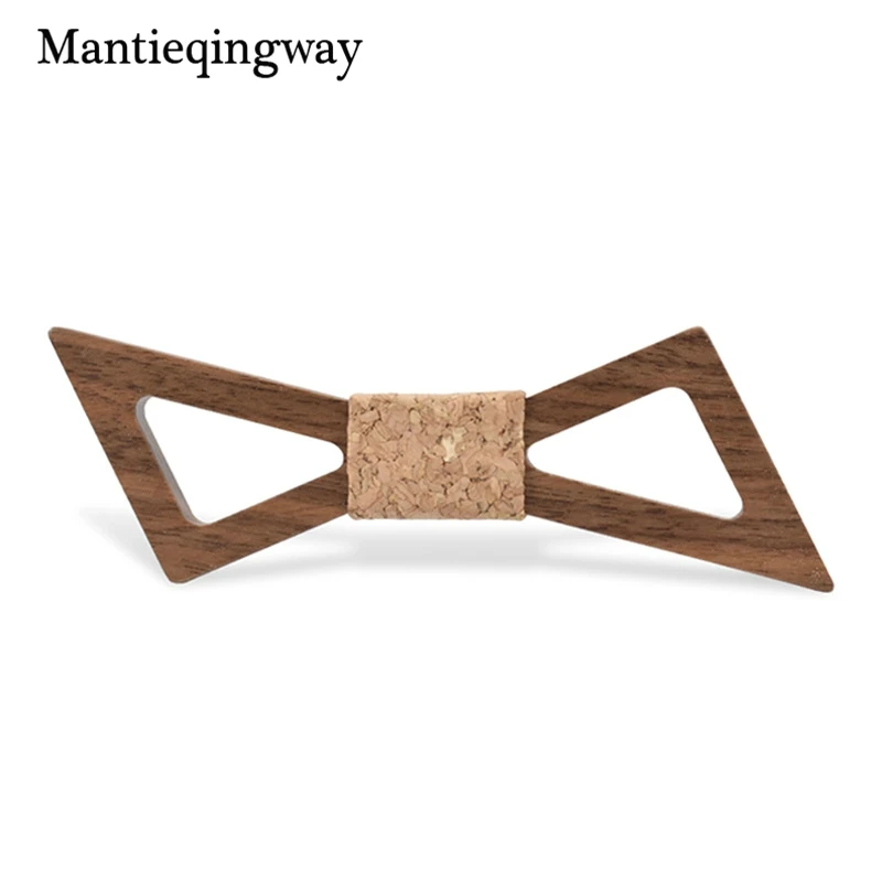 Мужской галстук ручной работы в полоску Mantieqingway деревянный бабочка клетку для