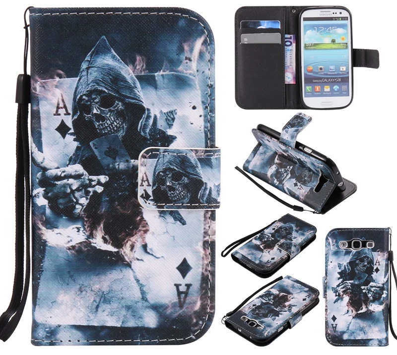 Красочные Картины Мастера Слот Для Карты Бумажник PU Кожа Стенд Флип Дело Чехол