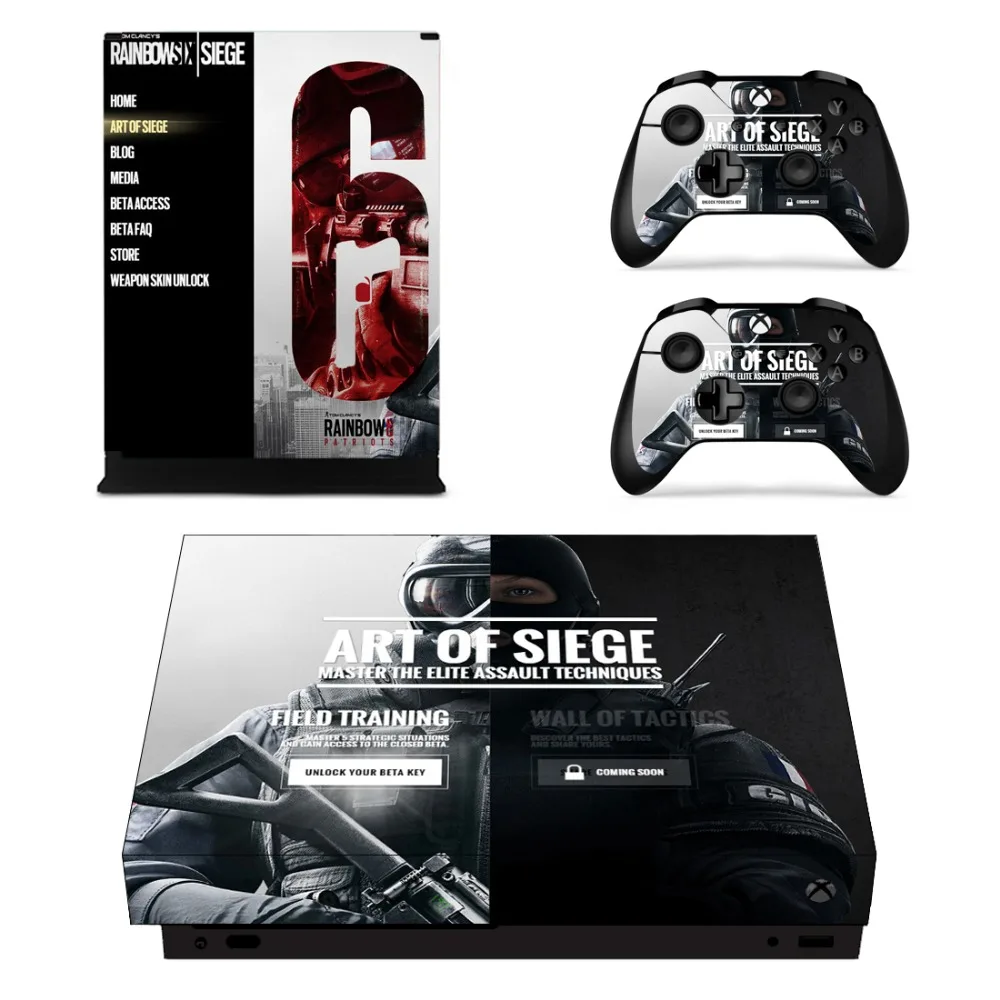 Rainbow Six Siege Лицевая панель консоль и наклейка на контроллер для Xbox One X + кожу