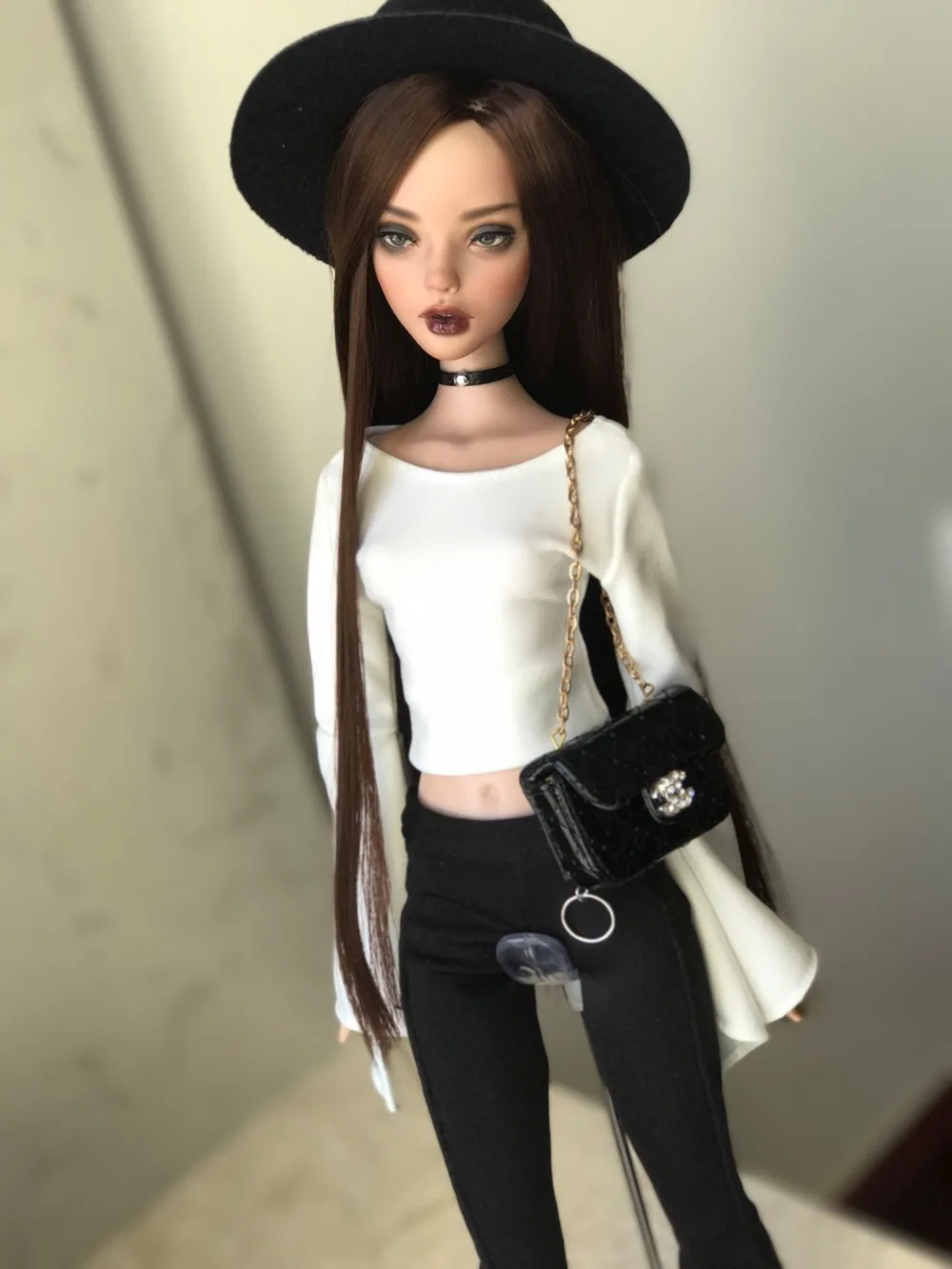 T02-X514 Blyth st Одежда для кукол 1/3 1/4 bjd 1/6 аксессуары для кукол белого цвета топ с рукавами 1 шт