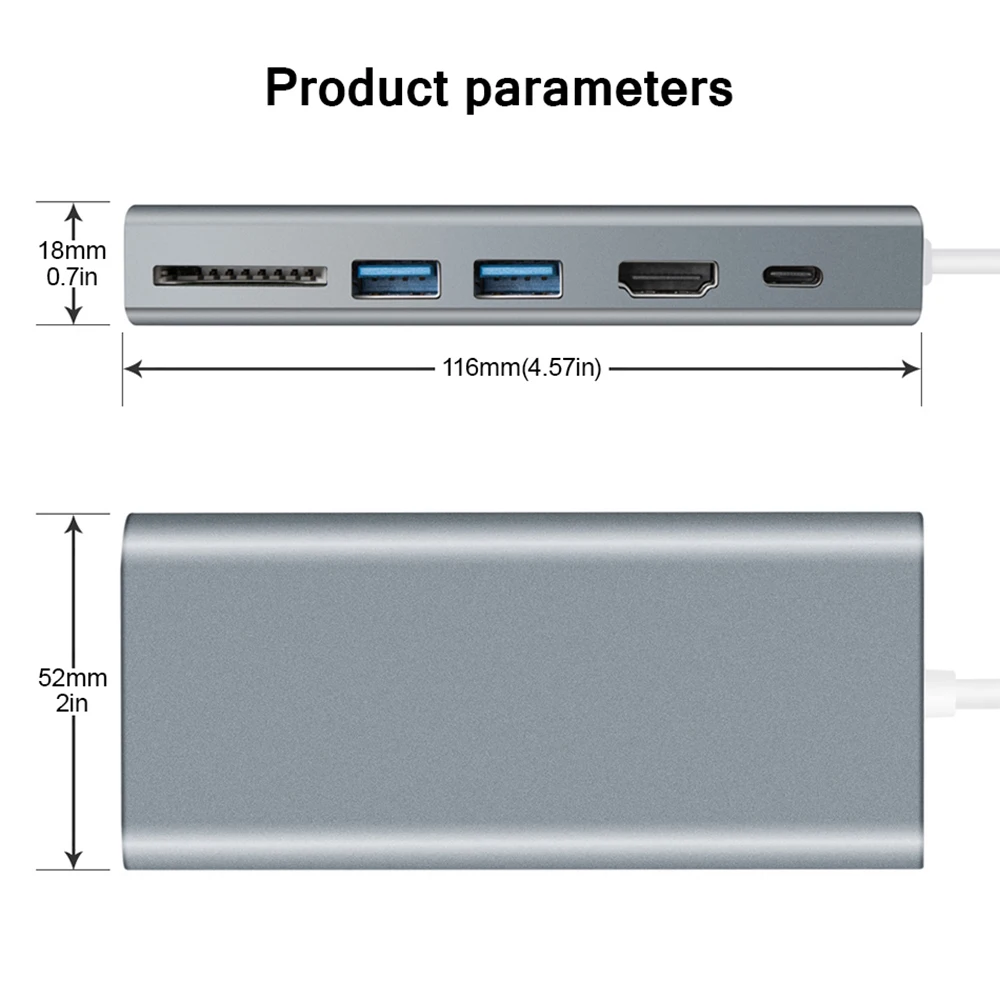 USB 3 0 концентратор HD. MI RJ45 PD SD/TF Card Reader адаптер для MacBook samsung S9/S8 huawei P20 Pro C | Компьютеры