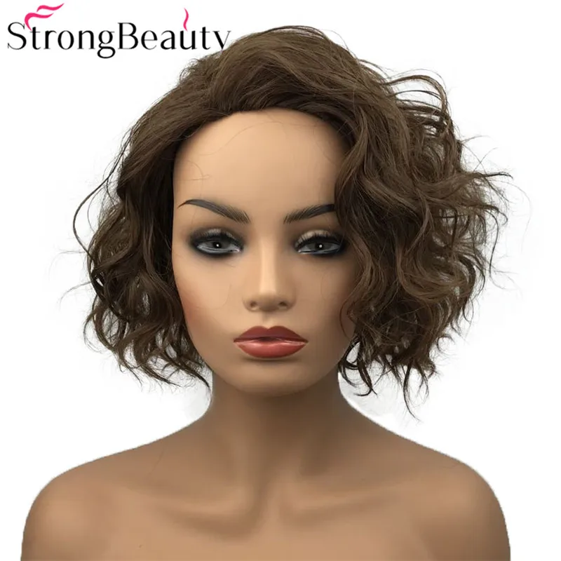 2714 30D StrongBeauty короткий волнистый парик термостойкие синтетические парики женские волосы - Цвет: 2714 30D