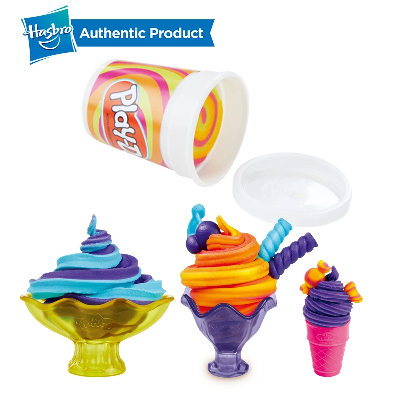 Набор для мороженого Hasbro Play-Doh Tootie the Unicorn с 3 нетоксичными цветами Play Doh color Swirl Compound