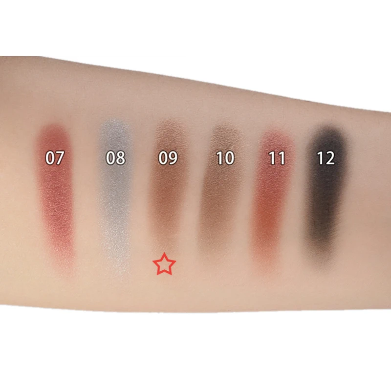 Модные чистые пигментные одиночные коричневые золотые тени для век в палитре 23