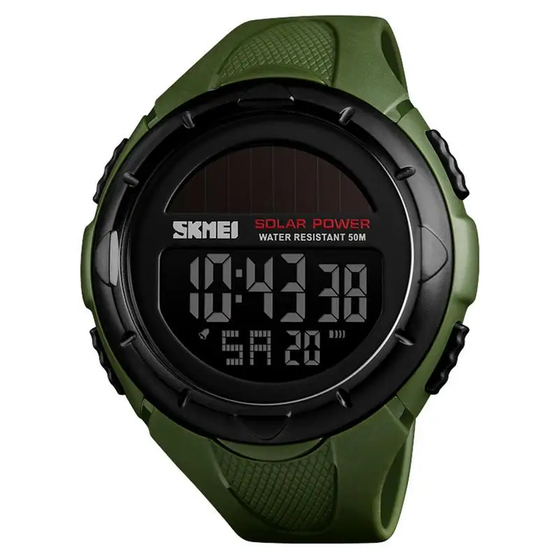 army Green Спортивные часы, на открытом воздухе, водонепроницаемый светодиодный светильник, повседневные модные брендовые цифровые часы - Цвет: army Green