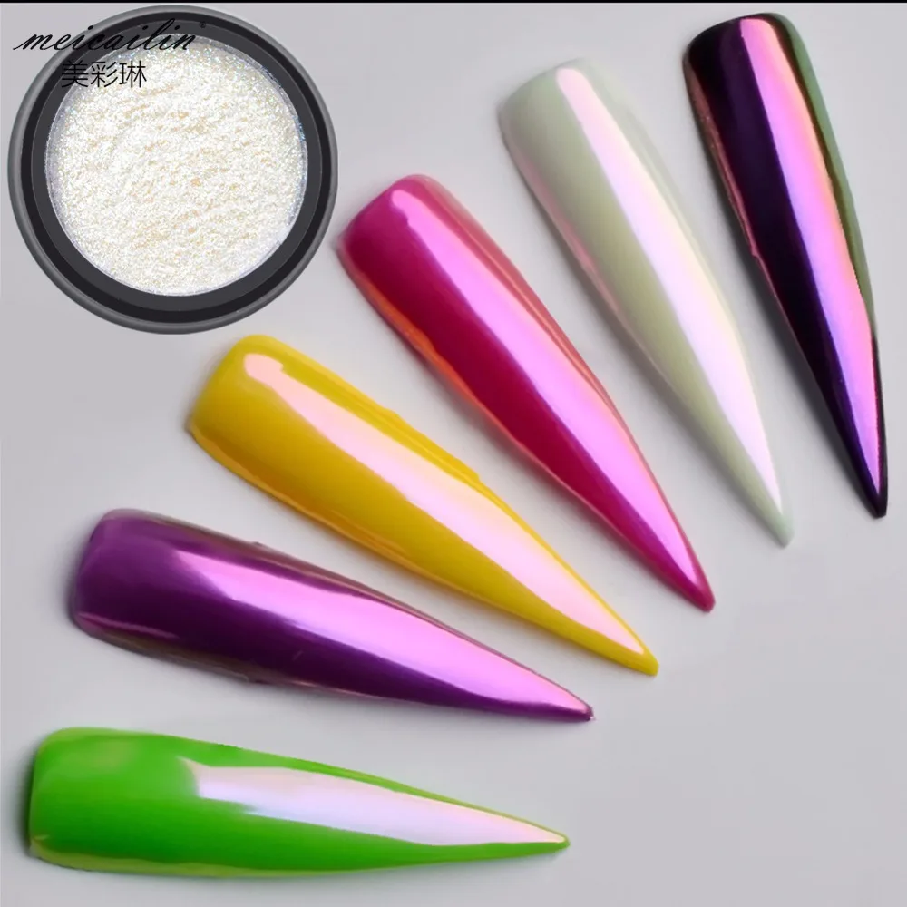 Блестящий Порошок для ногтей с 3 бутылками порошок украшения неоновый