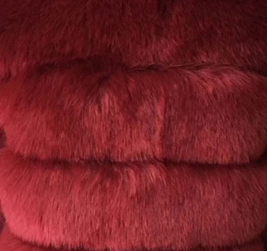 Wine red ZADORIN Winter Luxury Faux Mink Fur Coat Hooded Women Thick Warm Fluffy Faux Fur Jacket Ladies Coats Black Pink Fur Pele - Цвет: Wine red