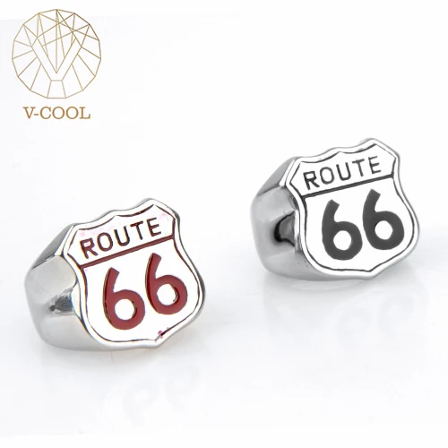 Нержавеющая сталь ручной работы Для мужчин Байкер Route 66 кольцо дороги США Солдат