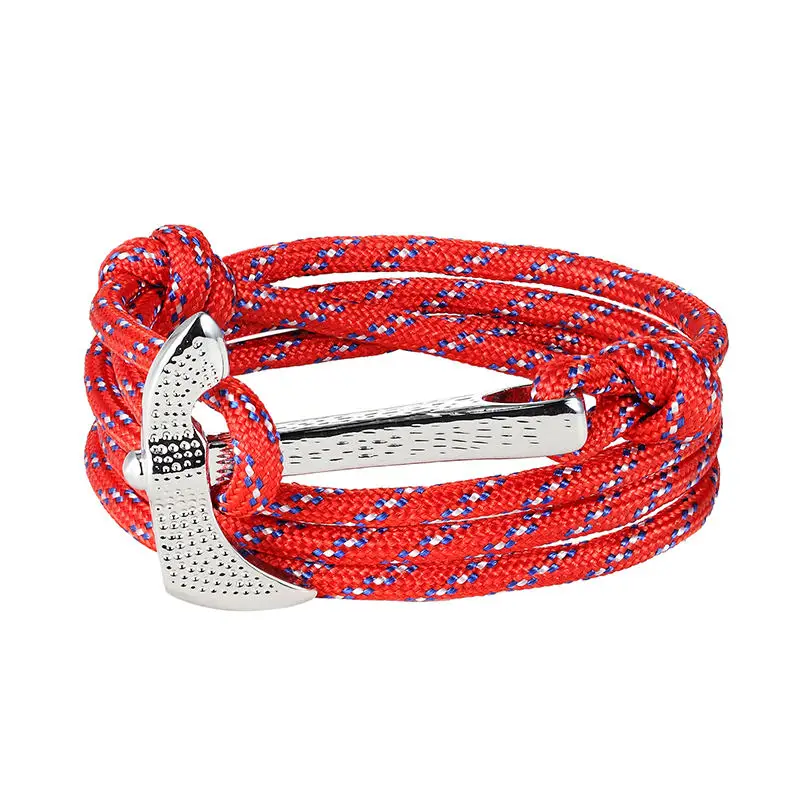 Ювелирные изделия многослойный золотой сплав Якорь Кожа браслет мужской для