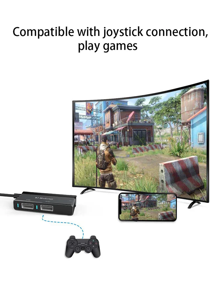 4k 60Hz PUBG Геймпад контроллер игровая клавиатура мышь HDMI конвертер Bluetooth адаптер подключи и играй телефон к ТВ ПК такой же экран