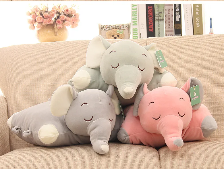 

one piece new plush elephant pillow cute cartoon elephant doll gift about 45x35cm