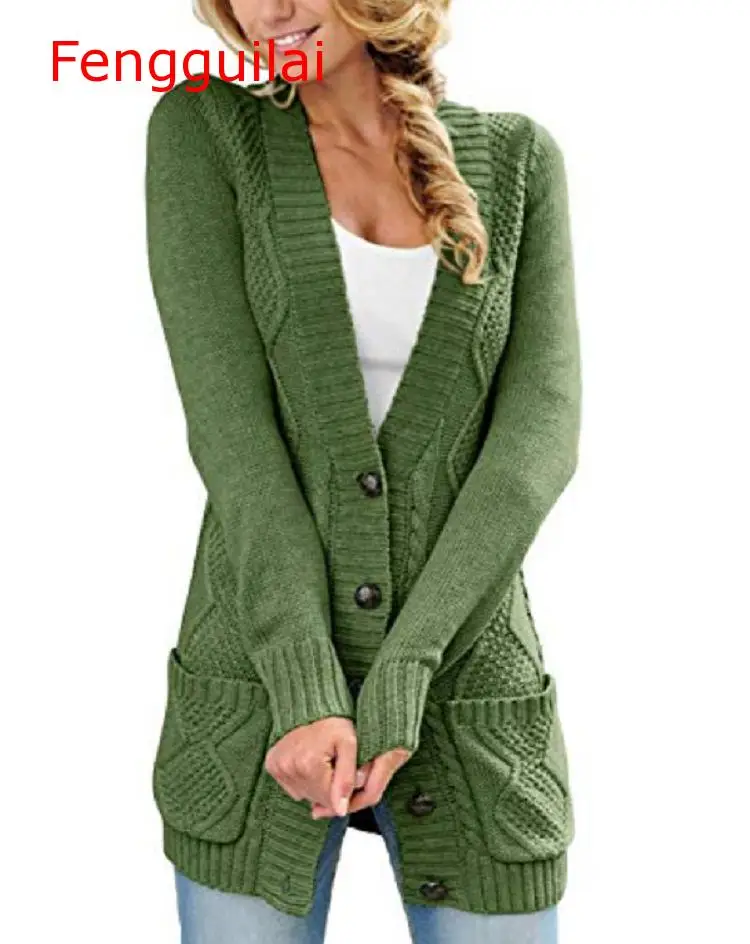 

Autumn Winter Women's New 2019 Loose Long Sleeve Knit Sweater Cardigan Coat Thick Women Harajuku Cardigans Sweater