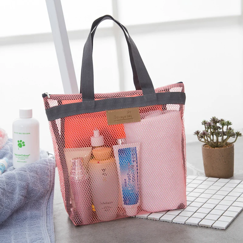Mesh Beach Bag for Grocery Picnics and Camping Toys Towels Storage Tote | Дом и сад