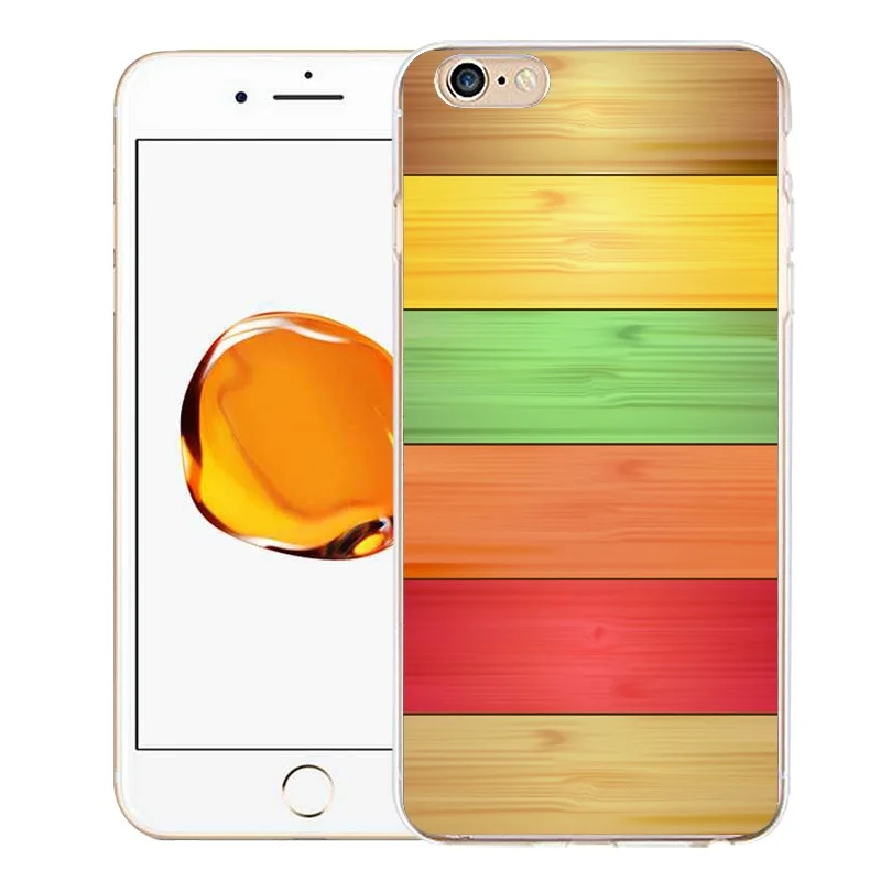 QMSWEI TPU Clear Phone Case For iPhone 6G 6s 7 8plus x Soft Cirle Strip Painting Silicone Print Cover 4 5se 6Plus 7P |