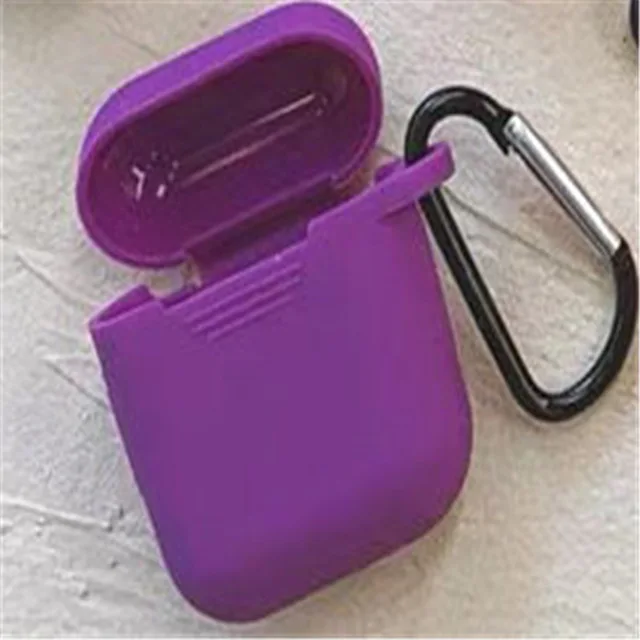 purple Цветной силиконовый Bluetooth беспроводной Чехол для наушников для iPhone защитный чехол модные аксессуары для кожи AirPods зарядная коробка - Цвет: purple