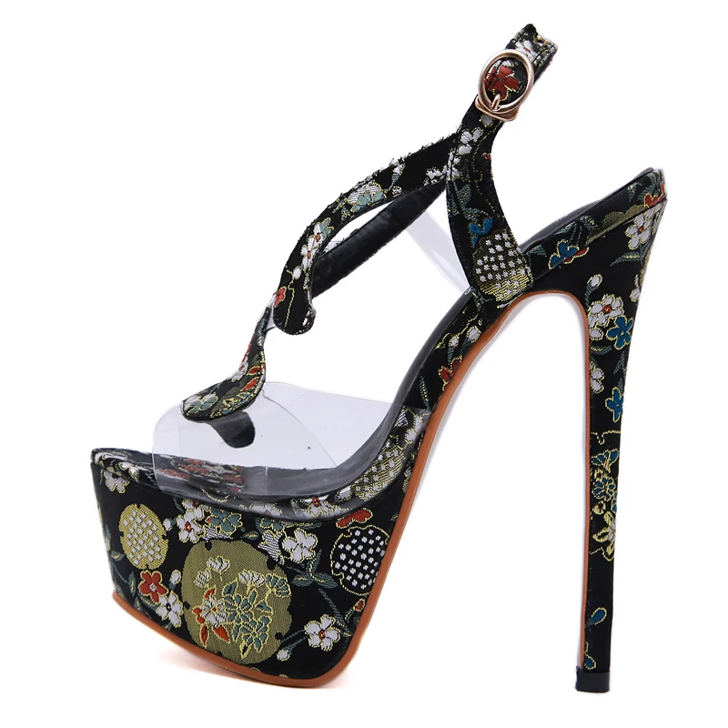 Для женщин s сандалии на платформе и высоком Heels15cm босоножки каблуке пикантные