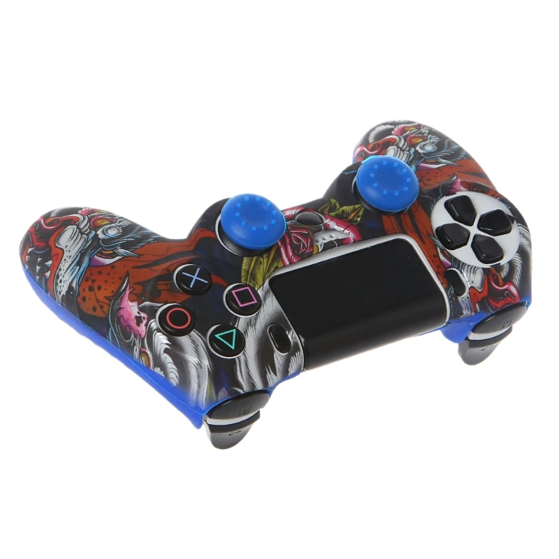 Защитный силиконовый чехол для контроллера геймпада + 2 колпачка PS4|Чехлы| |
