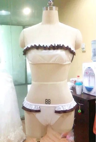 Купальник бикини Oreimo черный с рисунком кота гокоу Рури белый на заказ|cosplay