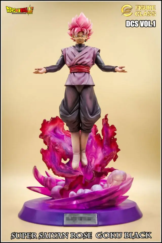Модель вентиляторов продано Dragon Ball Z 38 см Супер saiyan Роза Гоку черная статуя gk содержит светодиодный светильник фигурка игрушка для коллекции