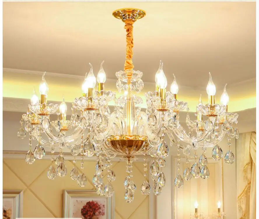 Современная хрустальная люстра для гостиной lustre sala обеденный стол Хрустальные европейские люстры освещение украшение дома
