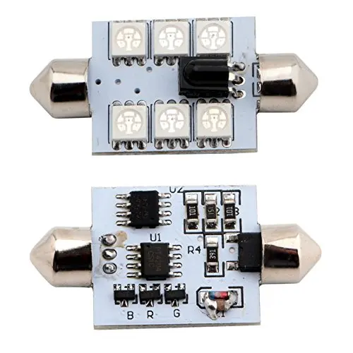 Светодиодсветодиодный лампа RGB 36 мм 31 41 5050 SMD 6 2 шт. Светодиодная 12 В постоянного