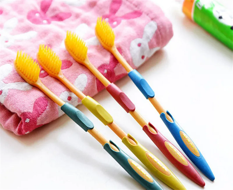 Горячая 4 шт. двойная ультра мягкая зубная щетка бамбуковый уголь Нано-щетка уход